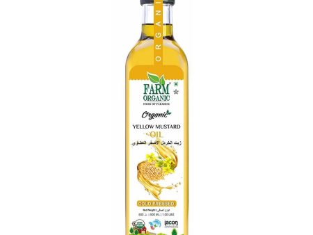 Farm Organic Gluten Free Yellow Mustard Oil - 500 ml For Sale