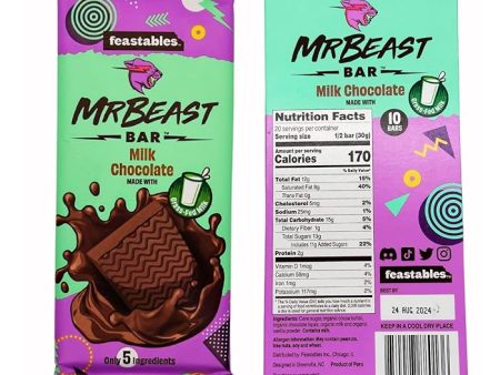 Feastables MrBeast  Milk Chocolate Bar 60g For Sale