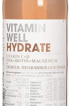 Vitamin Well Drink Hydrate Rhubarb Strawberry 500ml Discount