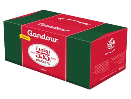 Gandour غندور Lucky 555 Plain Biscuits (Pack Of 8) Each 65g Online Sale