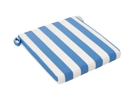 Nautical Chair Seat Cushion Blue & White Cheap