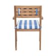 Nautical Chair Seat Cushion Blue & White Cheap