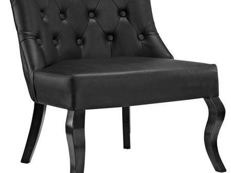 Royal Vinyl Armchair in Black on Sale