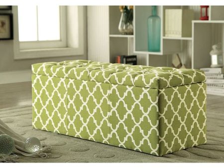 Zaira I Green Storage Ottoman Online