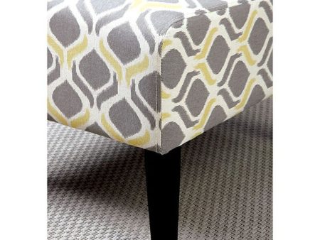 Prue Yellow Gray Ogee Pattern Accent Chair For Discount