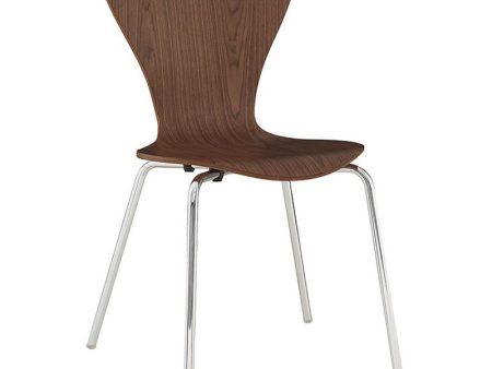 Ernie Dining Side Chair in Walnut For Sale