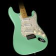 Used 1995 Fender American Standard Stratocaster Electric Guitar Surf Green with Matching Headstock For Sale