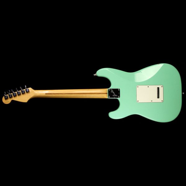 Used 1995 Fender American Standard Stratocaster Electric Guitar Surf Green with Matching Headstock For Sale